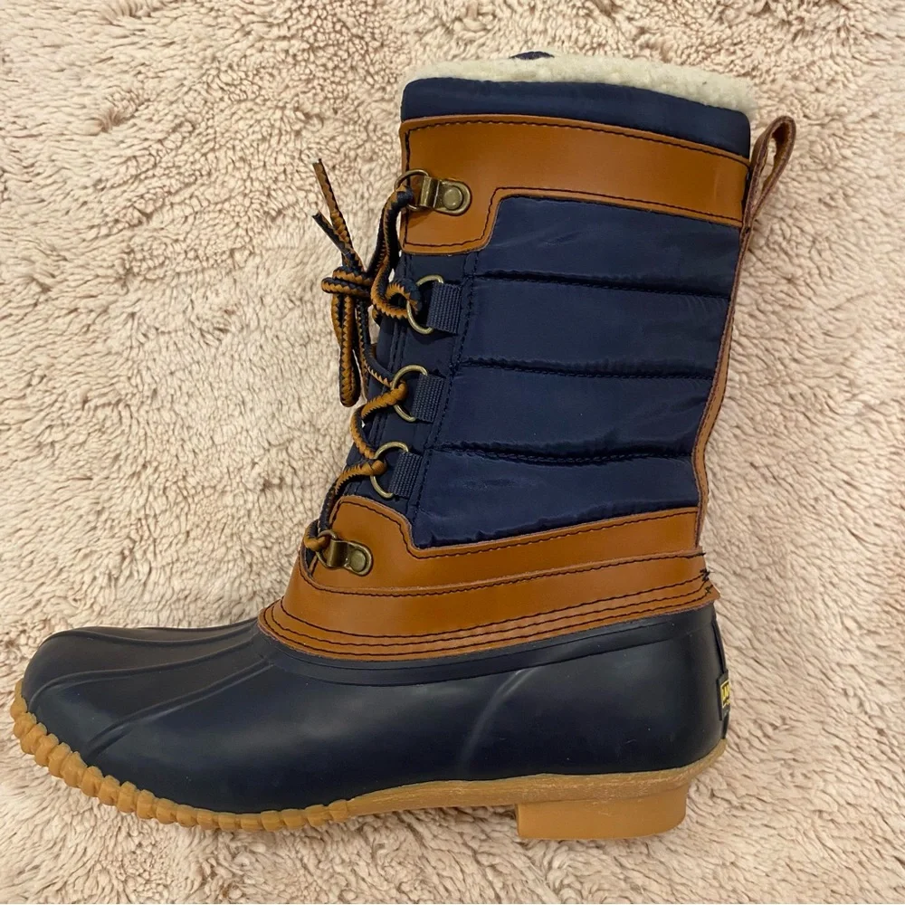Lands’ End Winter Snow Boots Navy Blue Women’s Size 6 NEW